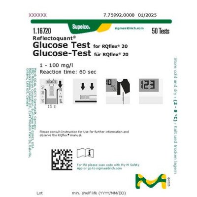 GLUCOSE TEST 1 - 100 MG/L 50 TESTS RE