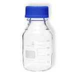 Laboratory Bottle, Clear, with Blue Screw Cap 2000 ml