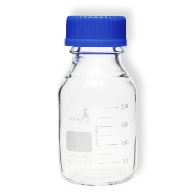 Laboratory Bottle, Amber, with Blue Screw Cap 2000 ml