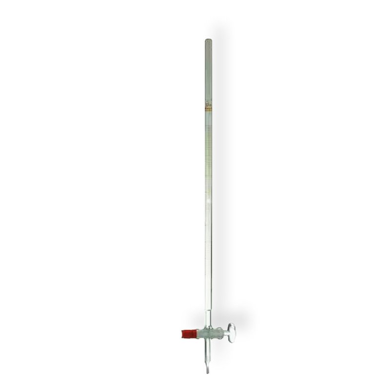 Burette, Teflon Stopcock, Clear, Amber Graduation, Class A, 25 ml