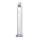 Measuring Cylinder With Glass Stopper, Class A, Amber Graduation 250 ml