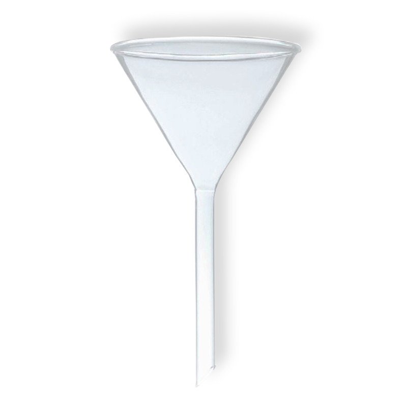 Funnel, short stem, OD : 50 mm