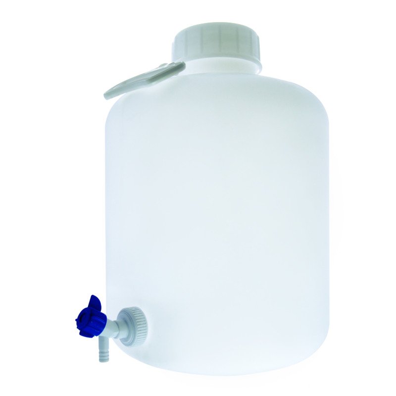 Bottle, with Wide Mouth, with cock, PE, 20 L