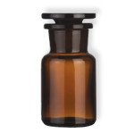Reagent bottle, Wide Mouth, amber, 100 ml, new model