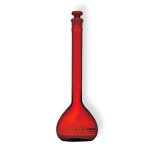 Volumetric Flask, With Glass Stopper, Coating Amber, Class A, 25 ml