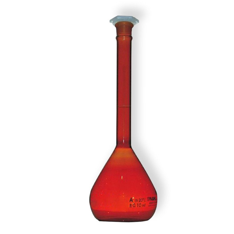 Volumetric Flask, With Plastic Stopper, Coating Amber, Class A, 10 ml