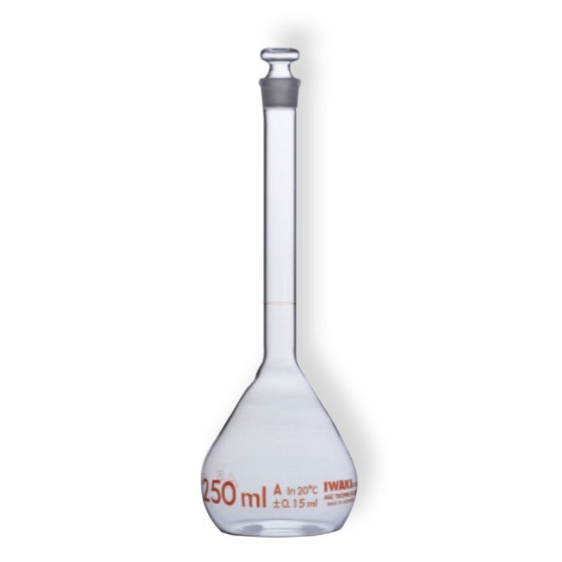 Volumetric Flask, With Glass Stopper, Class A, 250 ml
