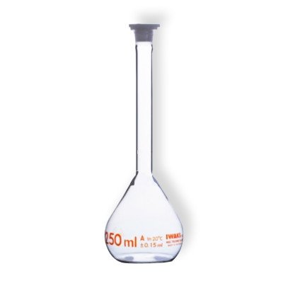 Volumetric Flask, With Plastic Stopper, Class A, 250 ml
