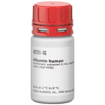 ALBUMIN HUMAN, RECOMBINANT, EXPRESSED& 1 G