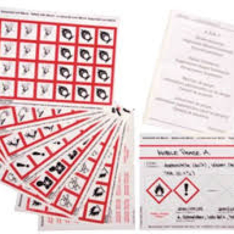 Label set acc. GHS, 80 x 110 mm