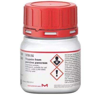 TRYPSIN FROM FROM PORCINE PANCREAS LYOP& 25 G