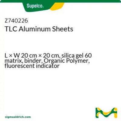 TLC ALUMINUM SHEETS, SI 60 F254, 20 X 2& 25 EA